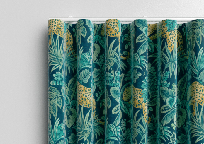 Leopard, Teal - Made to Measure Curtain - Image 13